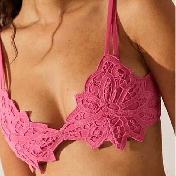 Intimately Free People Bali Soleil Bralette Cropped Top Sz L Spring/Summer Fave! - Picture 1 of 4
